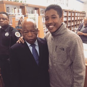 Justin Jones with John Lewis